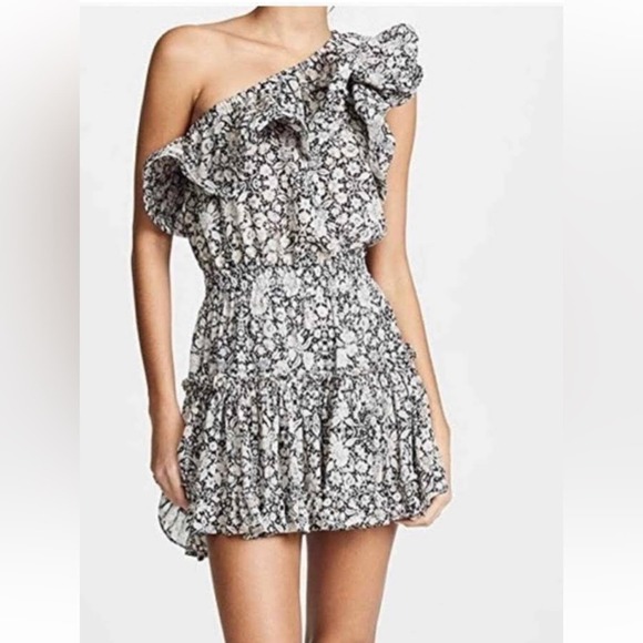 MISA Josephine one shoulder mini dress XS new with tags - Picture 1 of 8